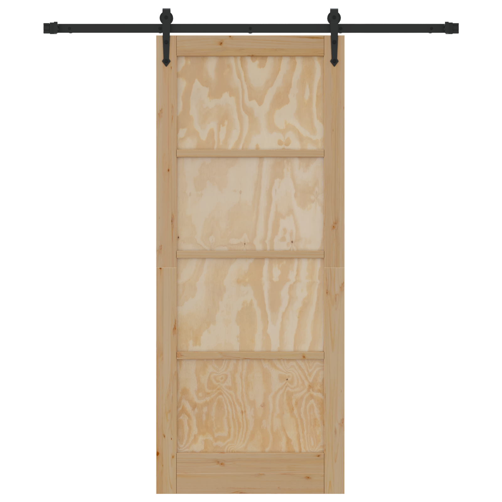 Porta scorrevole  con set hardware 83x202 cm Legno massiccio in pino