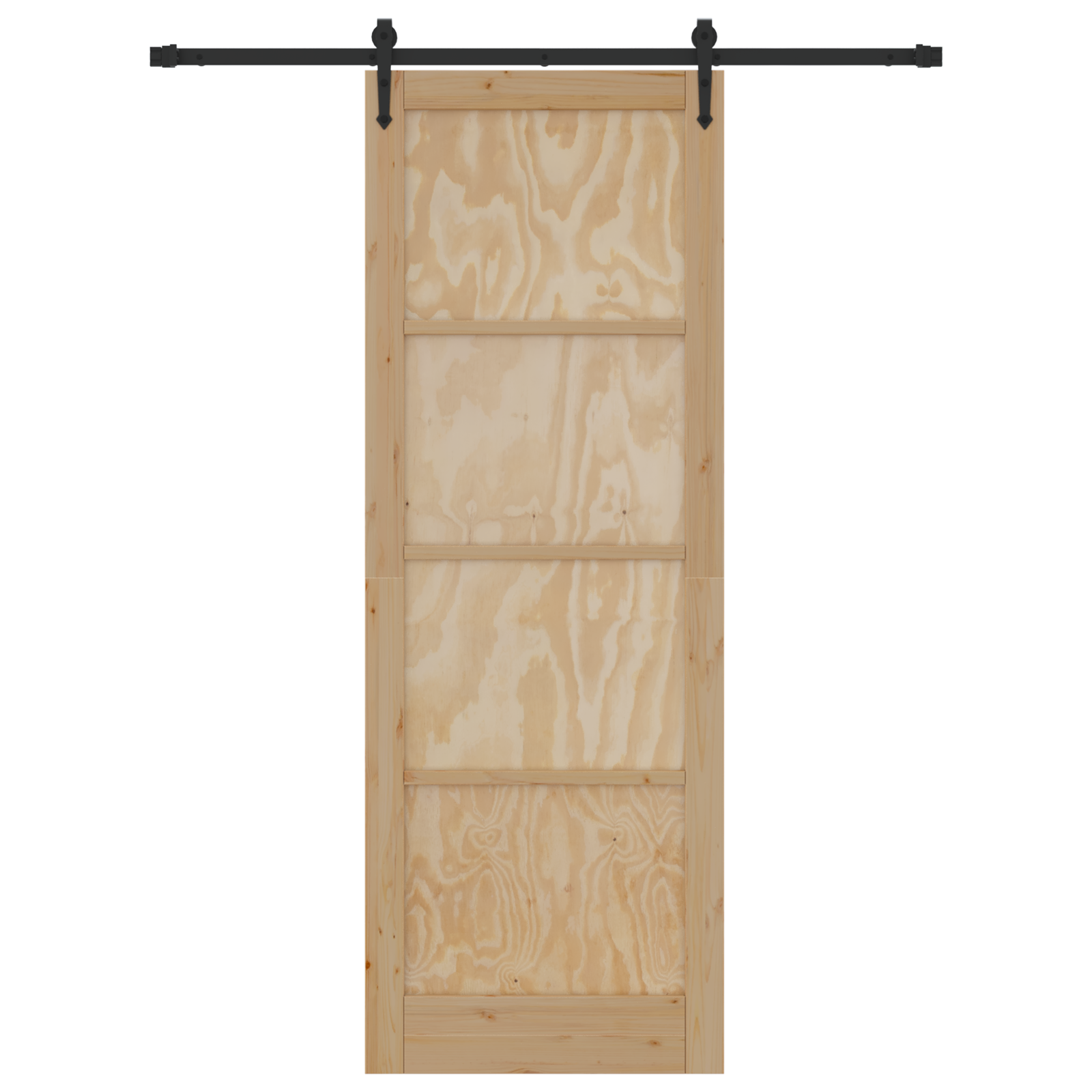 Porta scorrevole  con set hardware 83x232 cm legno massello di pino