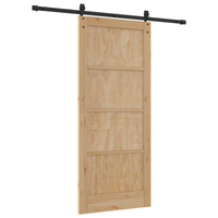Porta scorrevole con set hardware 86x198.5 cm Legno massello di pino