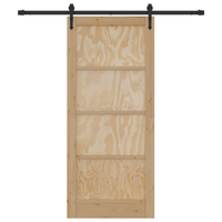 Porta scorrevole con set hardware 86x198.5 cm Legno massello di pino
