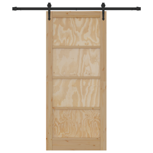 Porta scorrevole con set hardware 86x198.5 cm Legno massello di pino