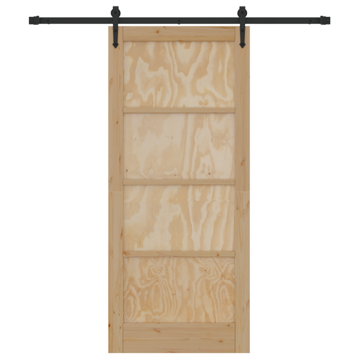 Porta scorrevole con set hardware 86x198.5 cm Legno massello di pino