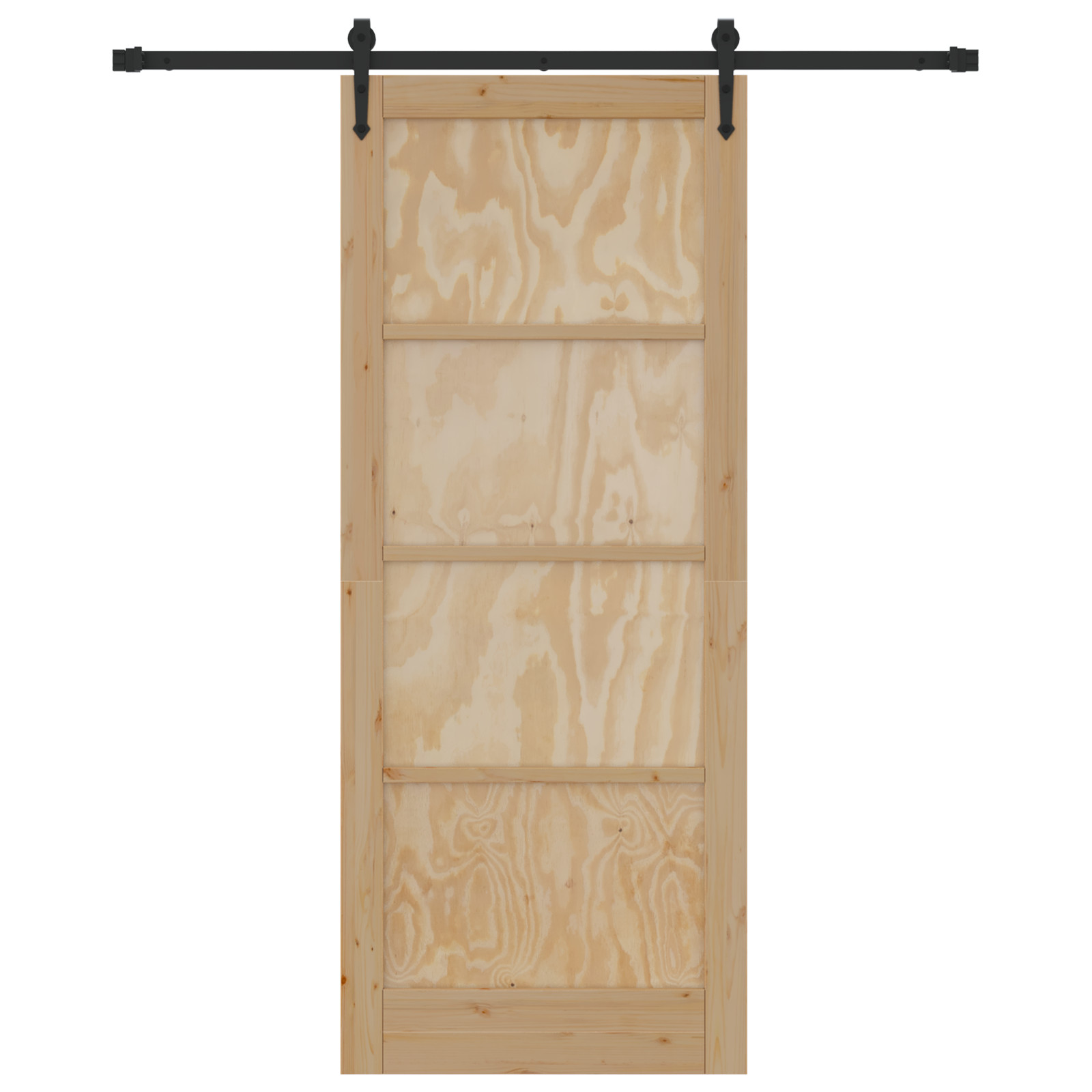 Porta Scorrevole  con Set Ferramenta 86x211 cm Legno Solido Pino