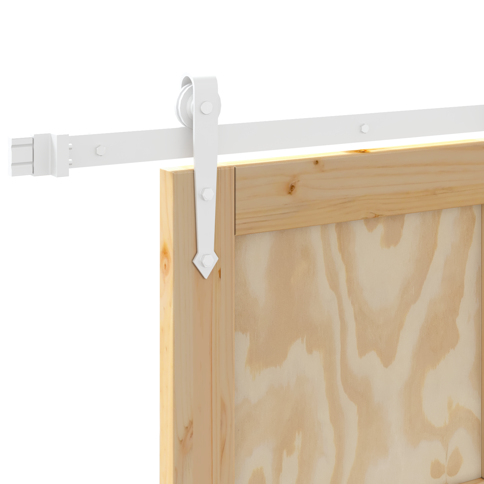 Porta scorrevole  con set hardware 83x202 cm legno massello di pino