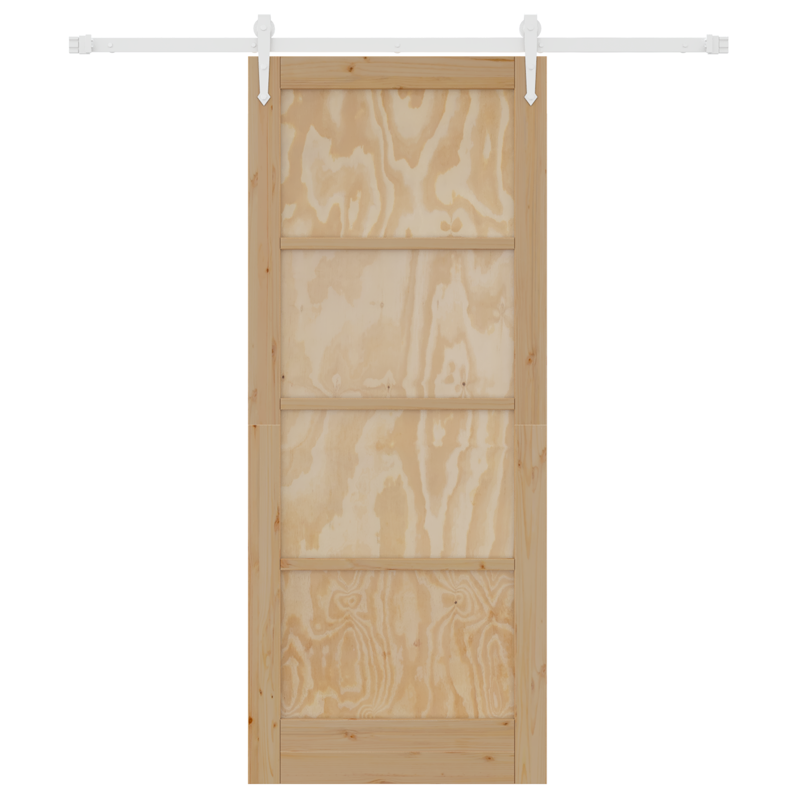 Porta scorrevole  con set hardware 83x202 cm legno massello di pino