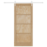 porta scorrevole  con set di ferramenta 86x198.5 cm legno massello di pino