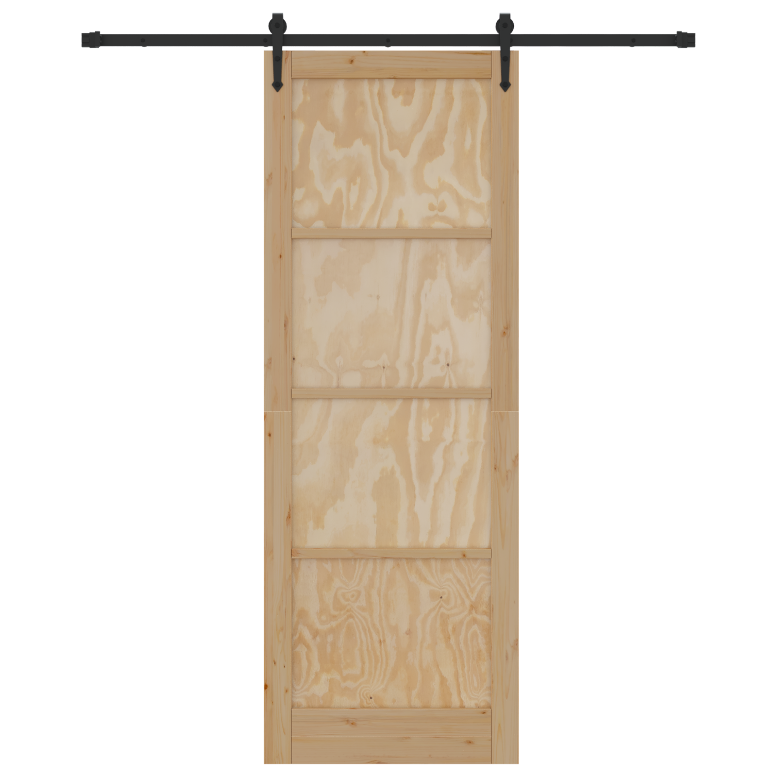 Porta Scorrevole  con Set di Hardware 83x232 cm Legno Massello di Pino