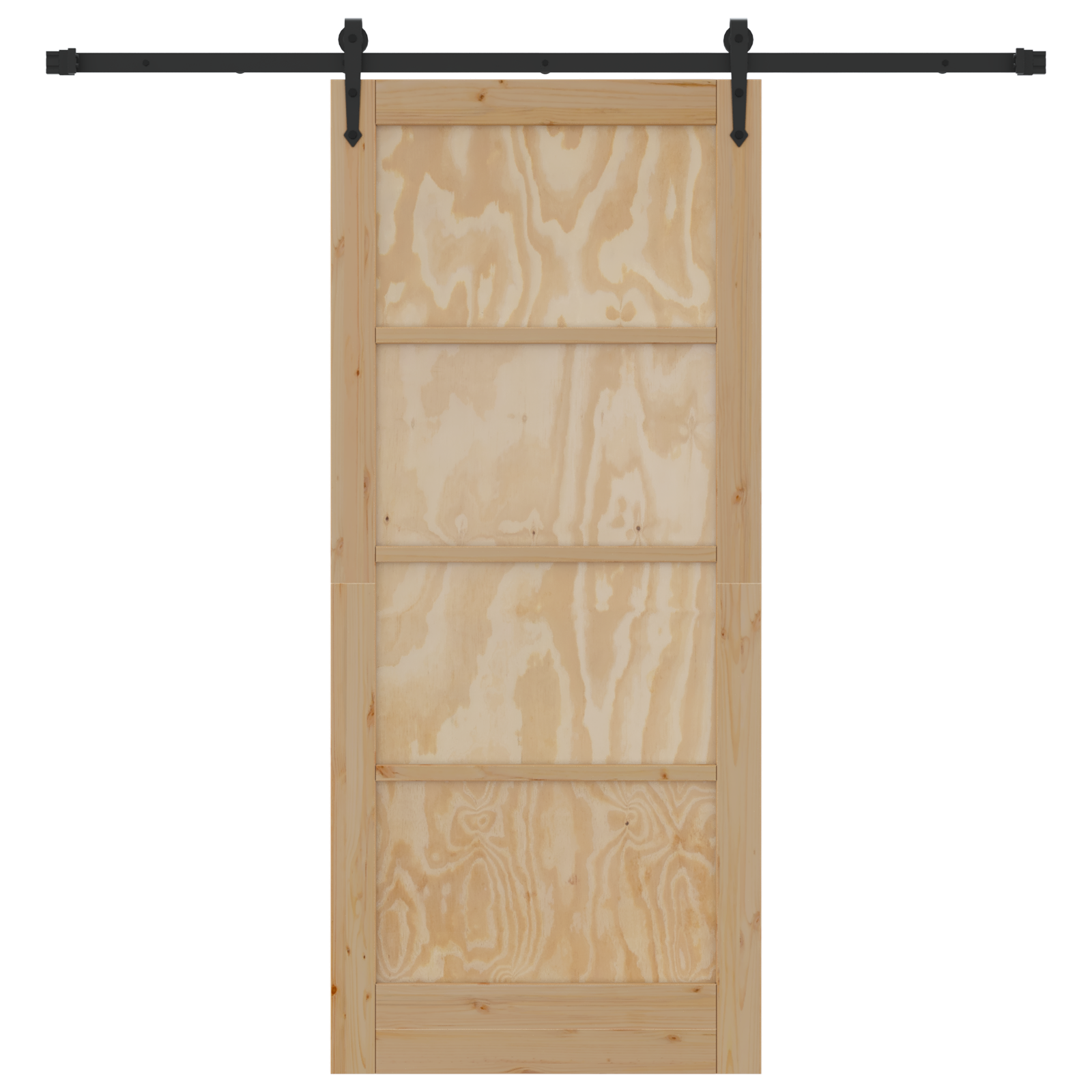 Porta Scorrevole  con Set di Ferramenta 86x198.5 cm in Legno Massello di Pino