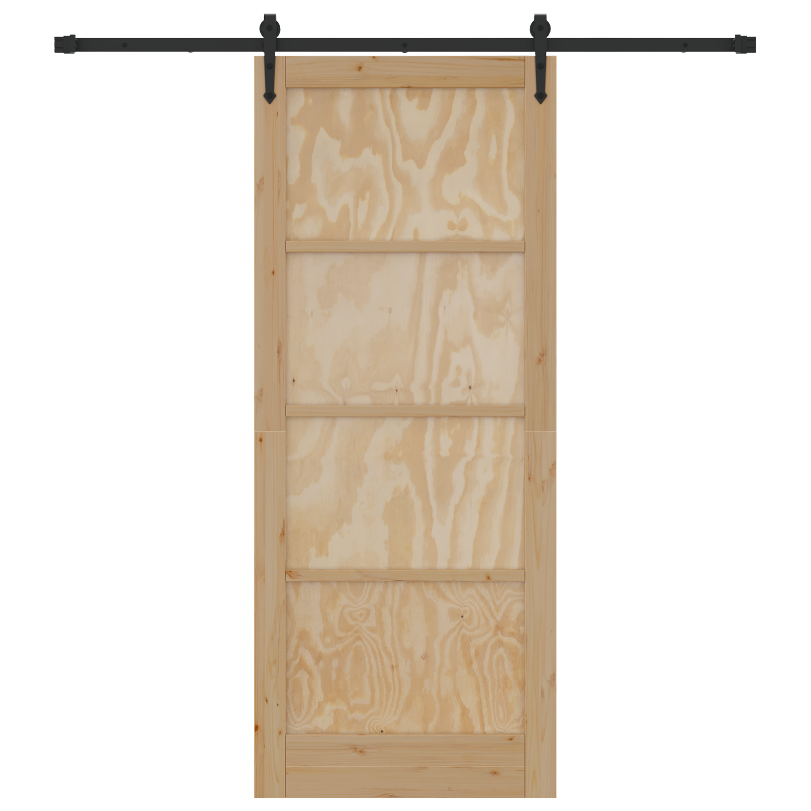 Porta scorrevole  con set hardware 86x211 cm Legno massello di pino