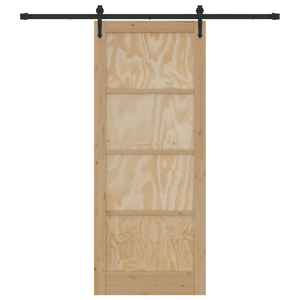 Porta scorrevole  con set hardware 86x211 cm Legno massello di pino