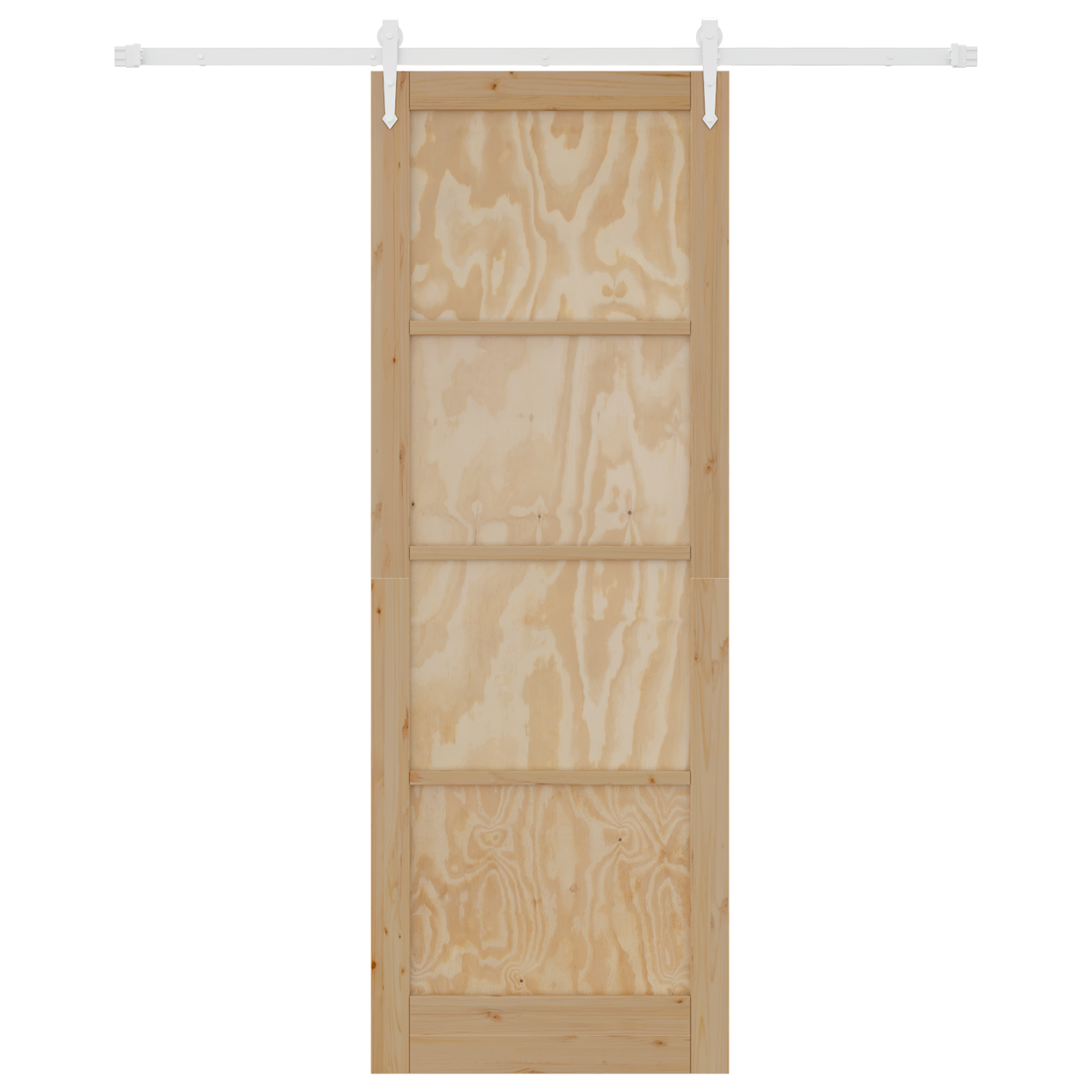 Porta scorrevole  con set hardware 83x232 cm in legno massello di pino