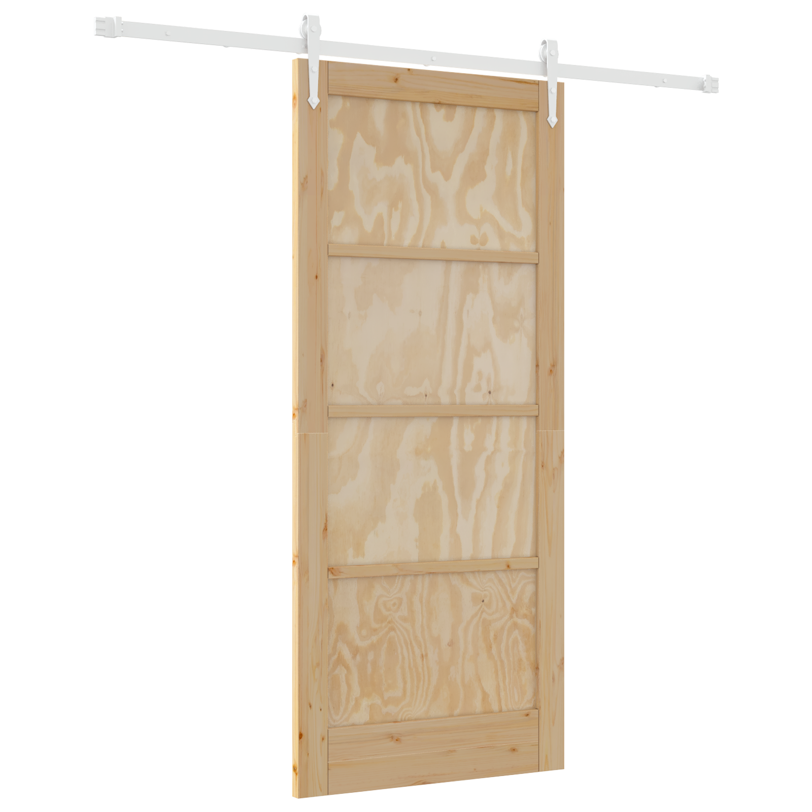 Porta scorrevole  con set di accessori 86x198.5 cm in legno massello di pino