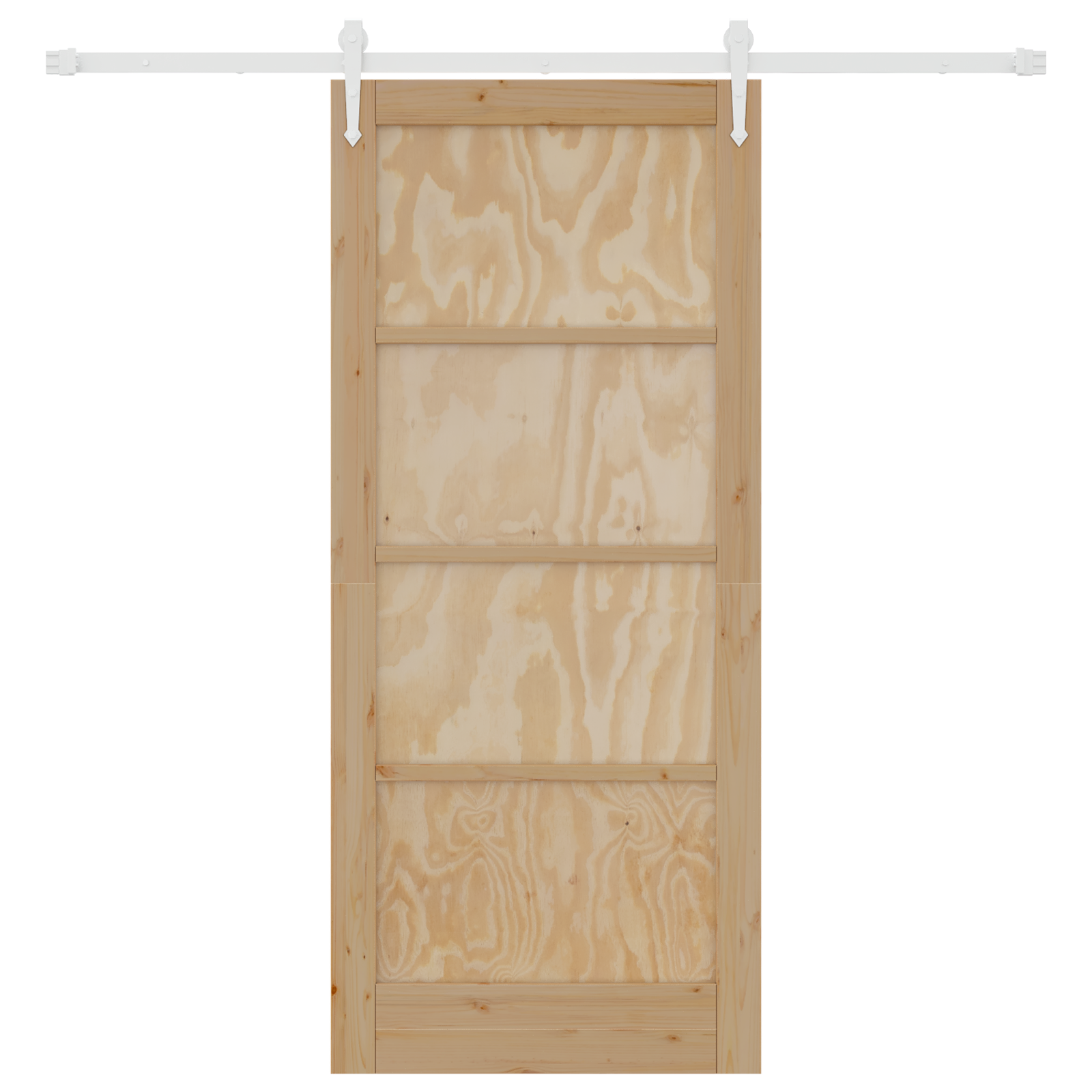 Porta scorrevole  con set di accessori 86x198.5 cm in legno massello di pino