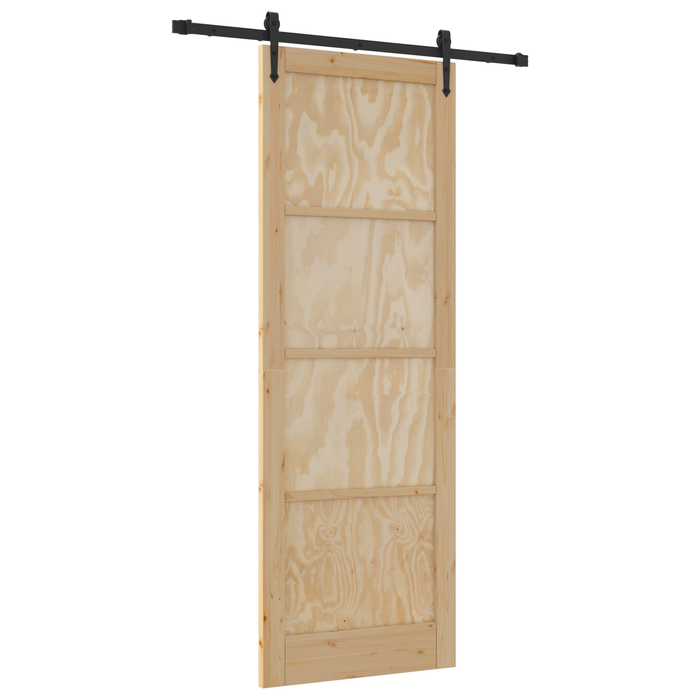 Porta Scorrevole con Set di Accessori 'ORKDAL'Legno Massello di Pino