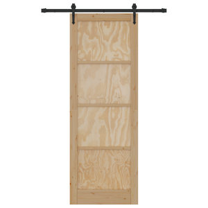 Porta Scorrevole con Set di Accessori 'ORKDAL'Legno Massello di Pino