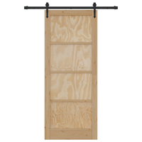 Porta Scorrevole  con Set di Ferramenta 'ORKDAL'in Legno Massello di Pino
