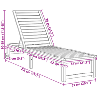 Lettini 2 pcs Legno Massello di Acacia