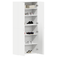 Mobile per Scarpe Bianco 80x35.5x180 cm Legno Ingegnerizzato