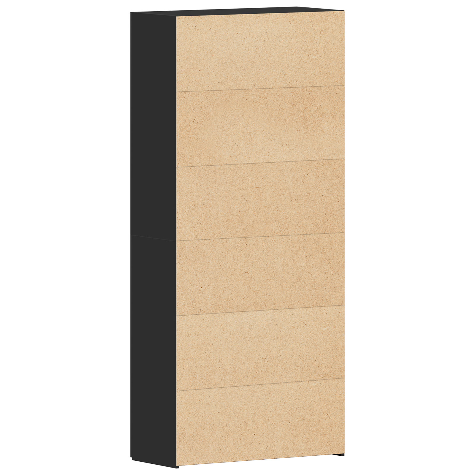 Mobile per scarpe Nero 80x35,5x180 cm in Legno Ingengnerizzato