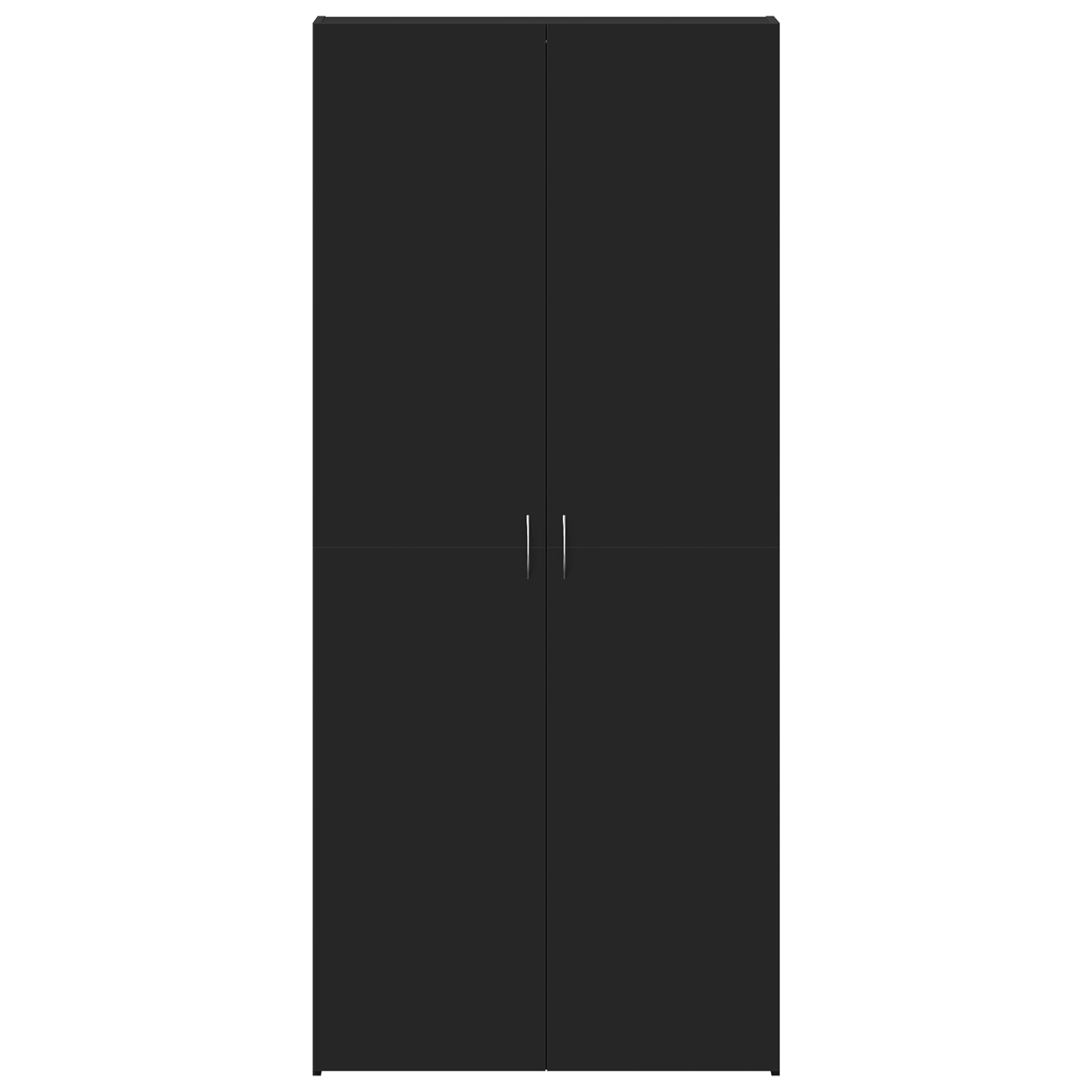 Mobile per scarpe Nero 80x35,5x180 cm in Legno Ingengnerizzato