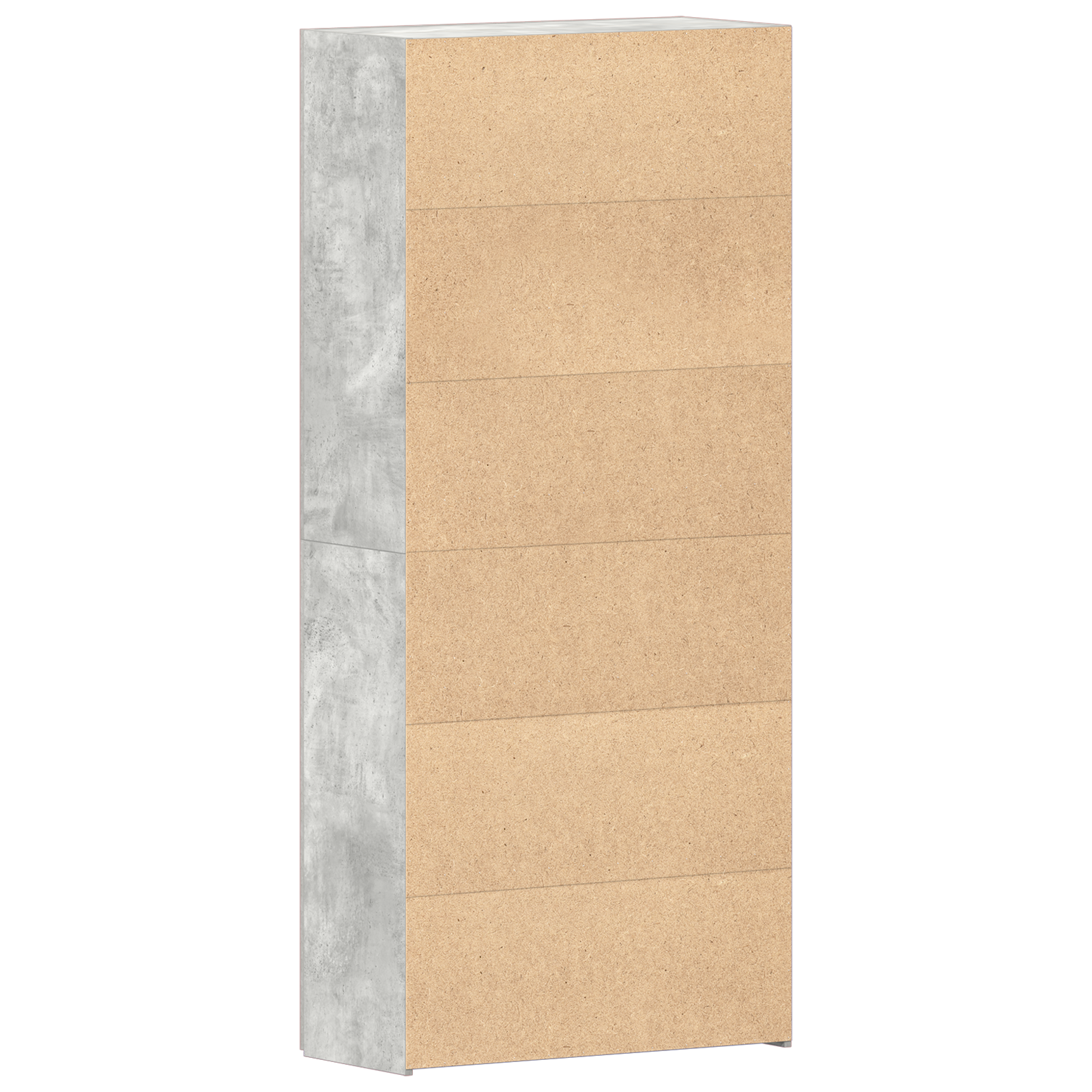 Armadio per scarpe Grigio Calcestruzzo 80x35,5x180 cm Legno ingegnerizzato