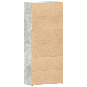 Armadio per scarpe Grigio Calcestruzzo 80x35,5x180 cm Legno ingegnerizzato