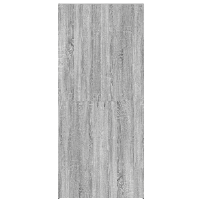 Mobile per scarpe Grigio Sonoma 80x35,5x180 cm Legno ingegnerizzato
