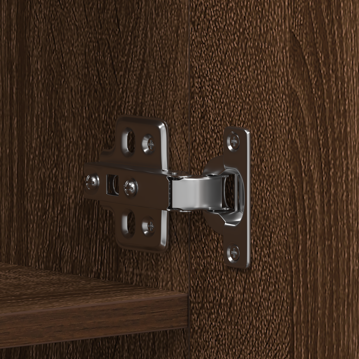 Cabinet per scarpe Marrone Rovere 80x35,5x180 cm Legno ingegnerizzato