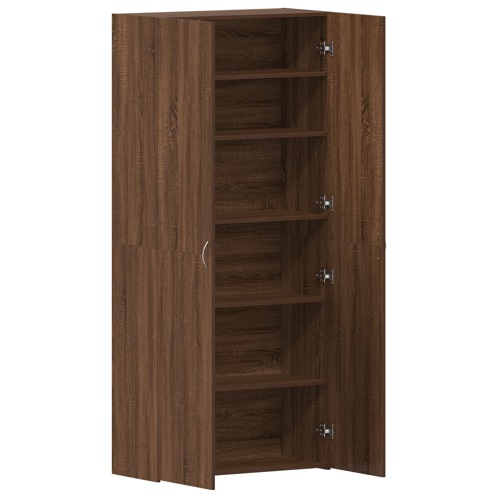 Cabinet per scarpe Marrone Rovere 80x35,5x180 cm Legno ingegnerizzato