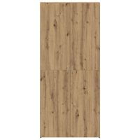 Cabinetto per scarpe in rovere artigianale 80x35,5x180 cm in legno ingegnerizzato