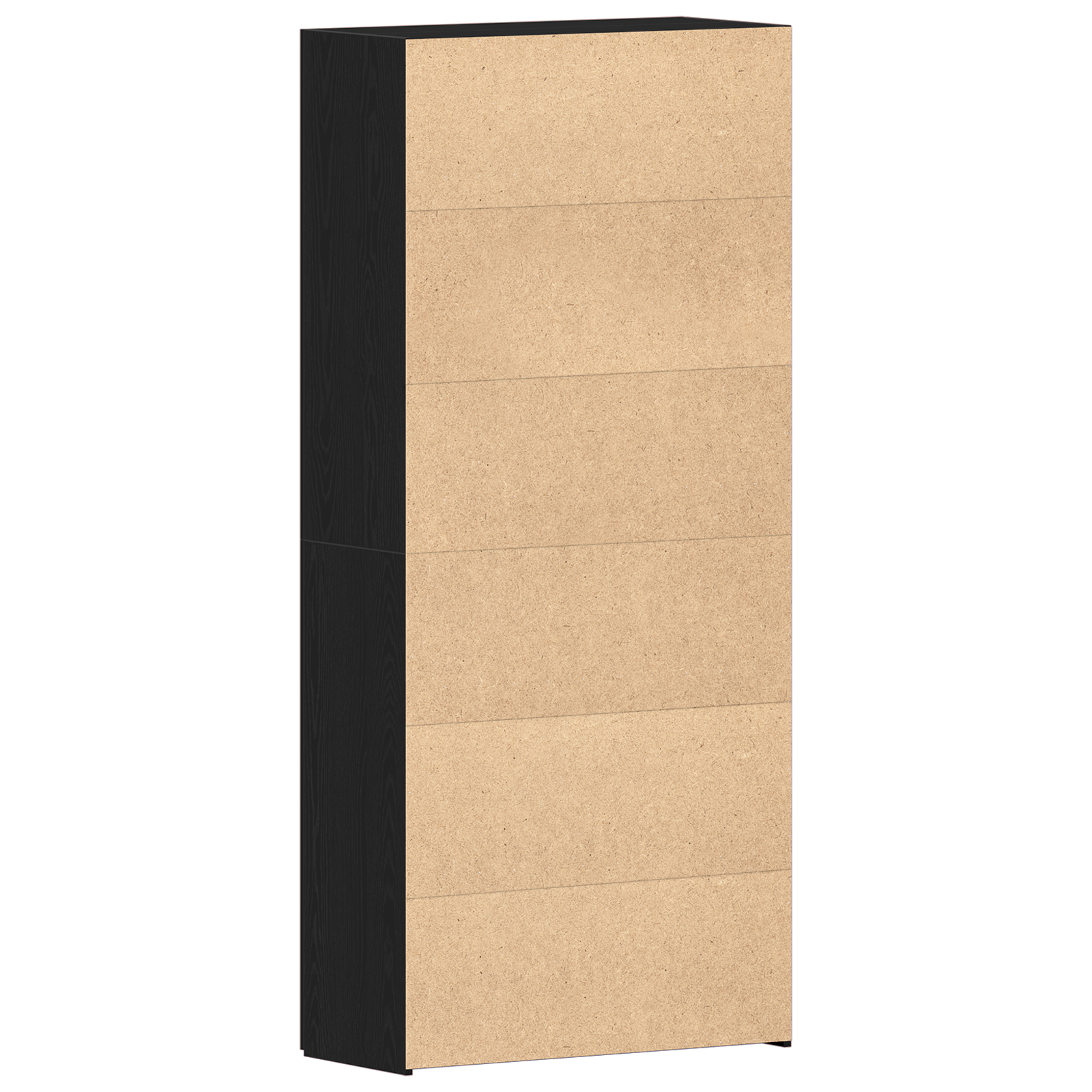 Armadio per scarpe Nero Rovere 80x35,5x180 cm Legno ingegnerizzato