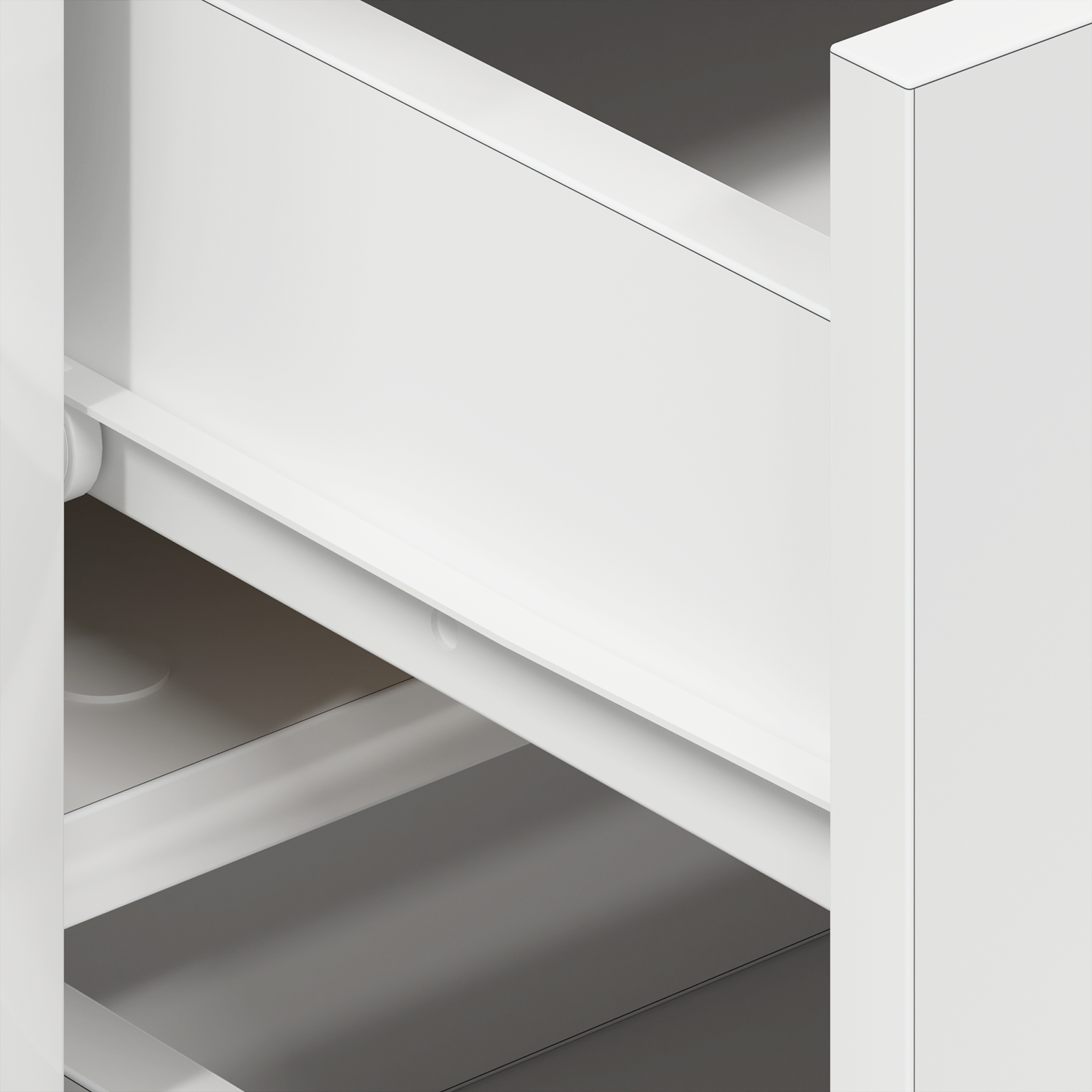 Credenza Bianca Bianca Legno 120 x 36 x 69 cm Stoccaggio