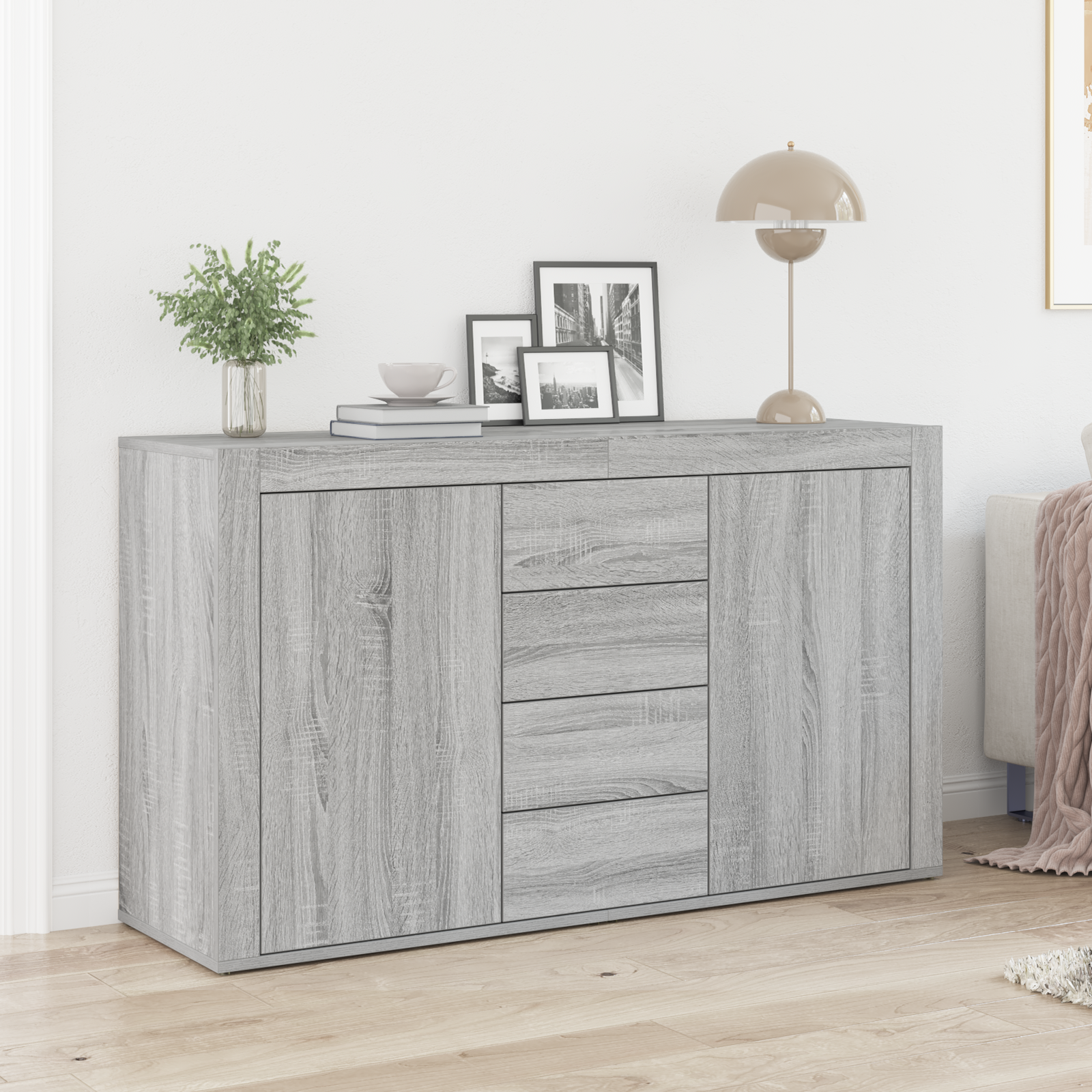 Credenza Grigio sonoma Legno ingegnerizzato 120 x 36 x 69 cm