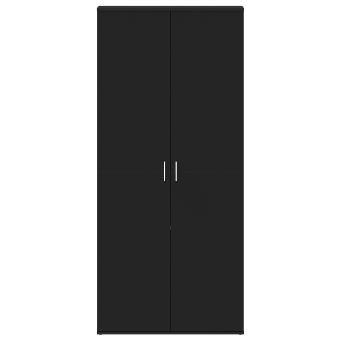 Mobile per scarpe Nero 80x39x180 cm Legno ingegnerizzato