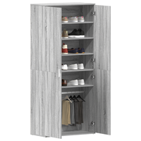 Armadio per Scarpe Grigio Sonoma 80x39x180 cm Legno ingegnerizzato