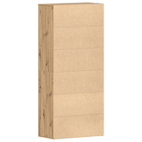 Armadio per Scarpe Rovere Artigianale 80x39x180 cm Legno Ingenerizzato