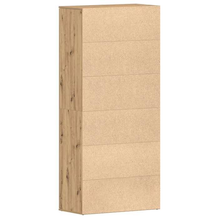 Armadio per Scarpe Rovere Artigianale 80x39x180 cm Legno Ingenerizzato