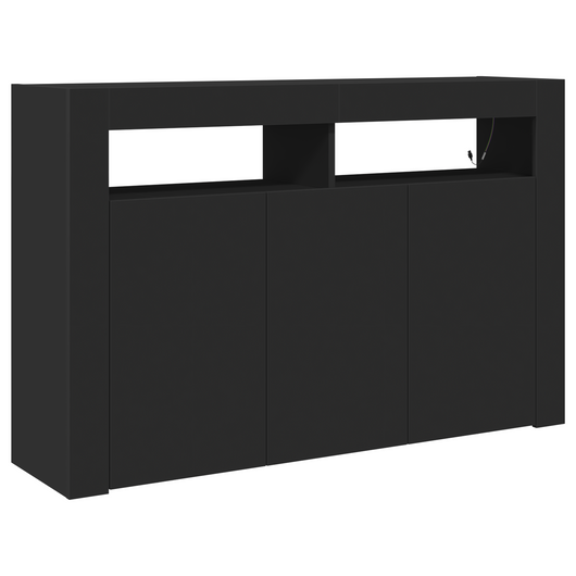 Credenza Nera Legno ingegnerizzato 116 x 30 x 75 cm Credenza