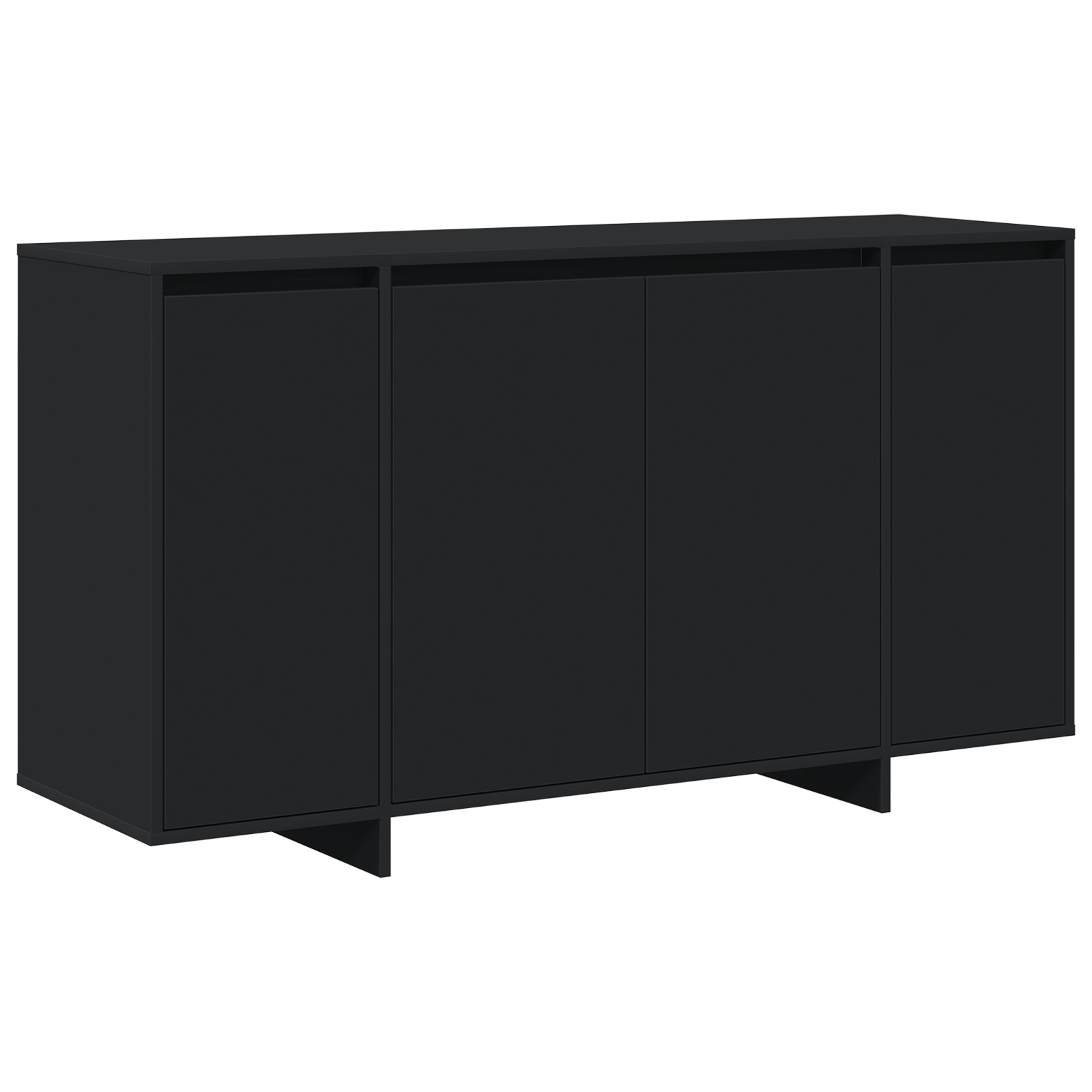 Credenza Nera Nera Legno Ingegnerizzato 135 x 41 x 75 cm