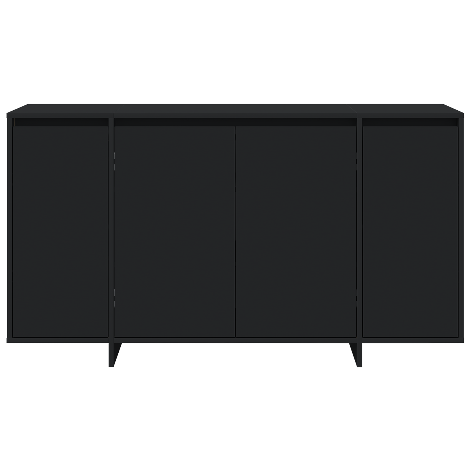 Credenza Nera Nera Legno Ingegnerizzato 135 x 41 x 75 cm