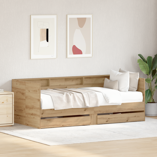 Daybed con Cassetti Rovere Artigianale Legno ingegnerizzato