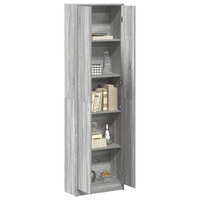 Armadio Grigio Sonoma 55x25x189 cm Legno Ingegnerizzato