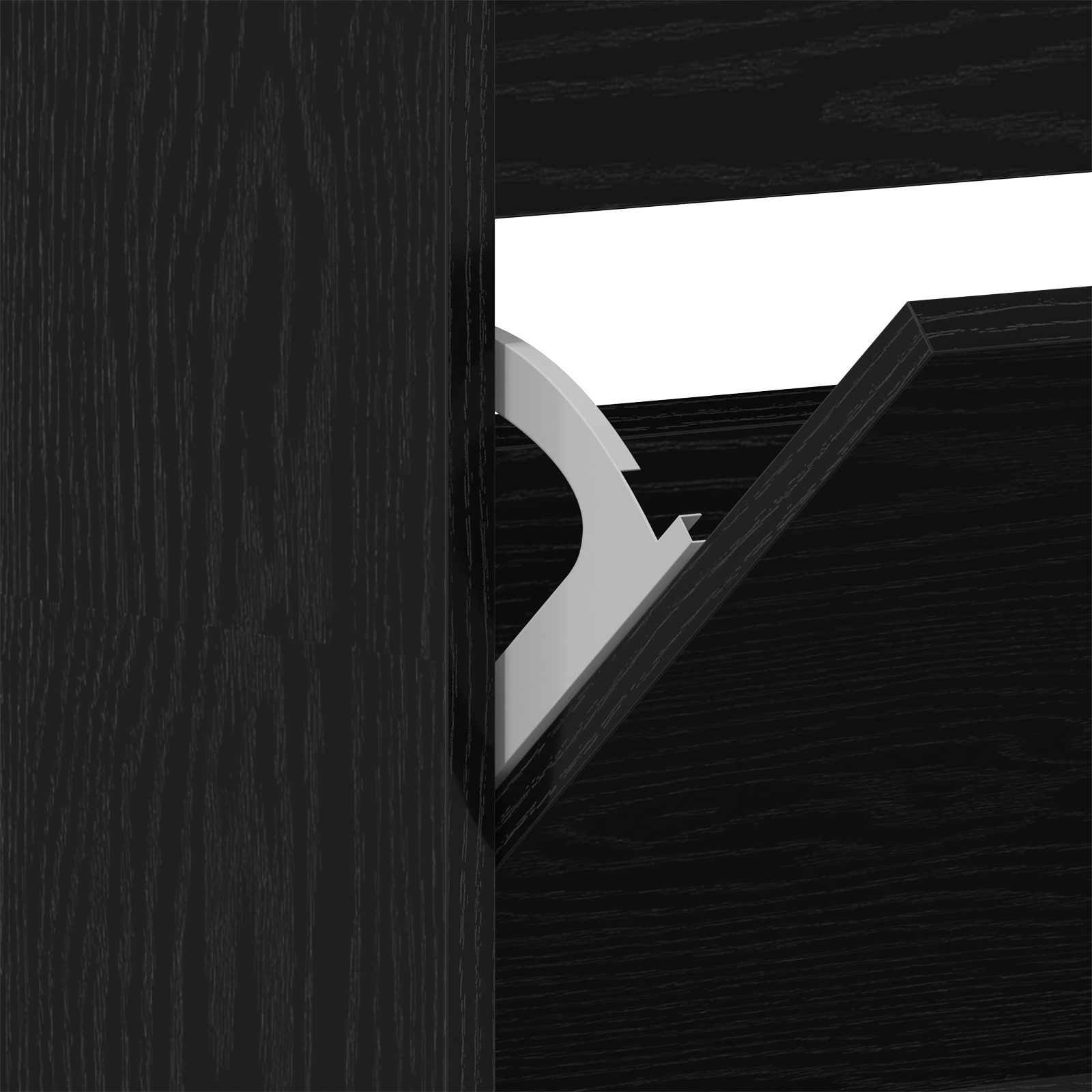 Armadio per Scarpe Rovere nero Legno ingegnerizzato