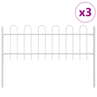 Recinto da Giardino  con Parte Superiore a Cappello Bianco 5,1x0,6 m in Acciaio