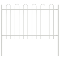 Recinzione da giardino bianca con tetto ad arco, 5.1x1 m, in acciaio