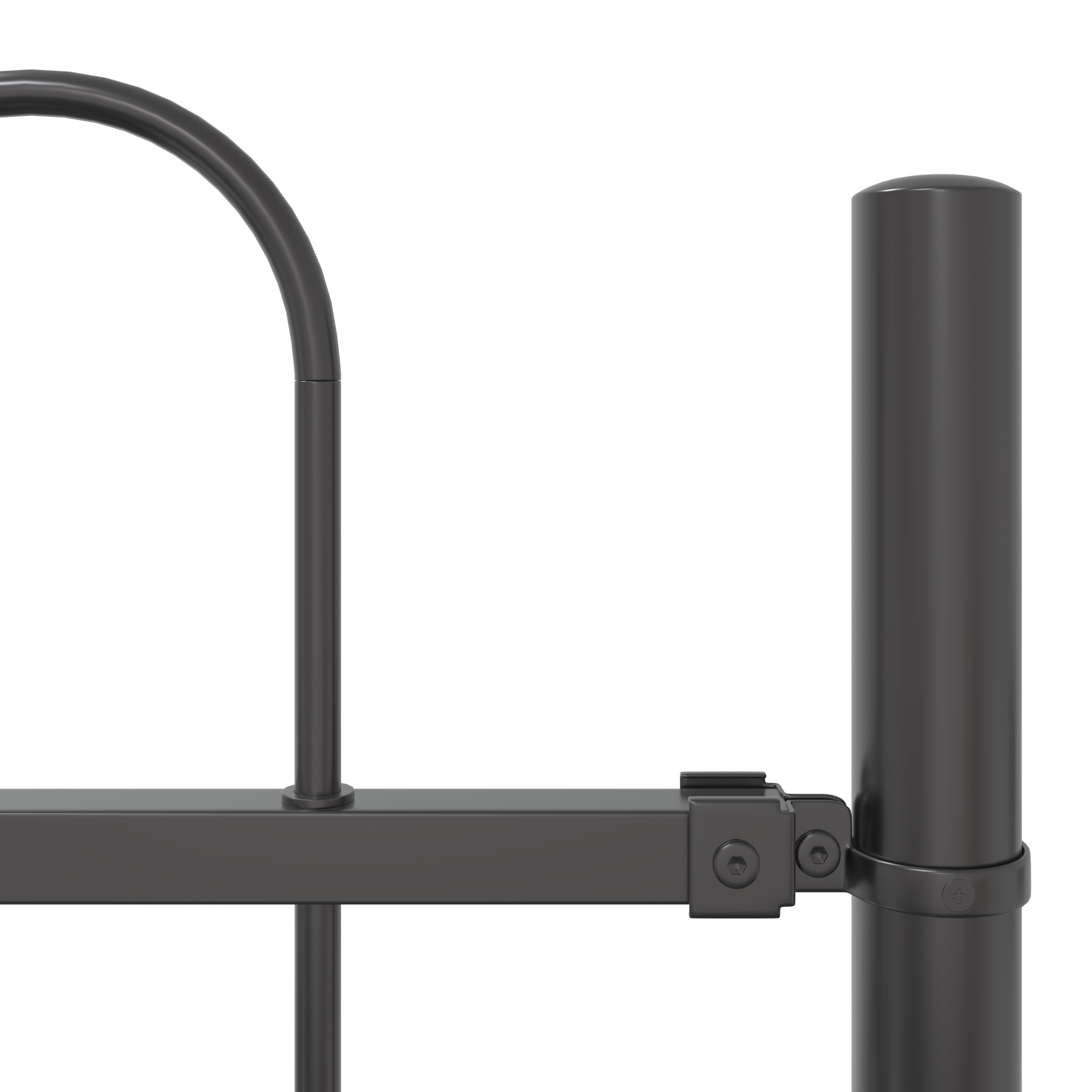 Recinzione da giardino  con cima ad arco grigia 6,8x0,8 m in acciaio