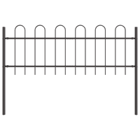 Recinto da Giardino  con Parte Superiore a Cerchio Grigio 11,9x0,6 m in Acciaio