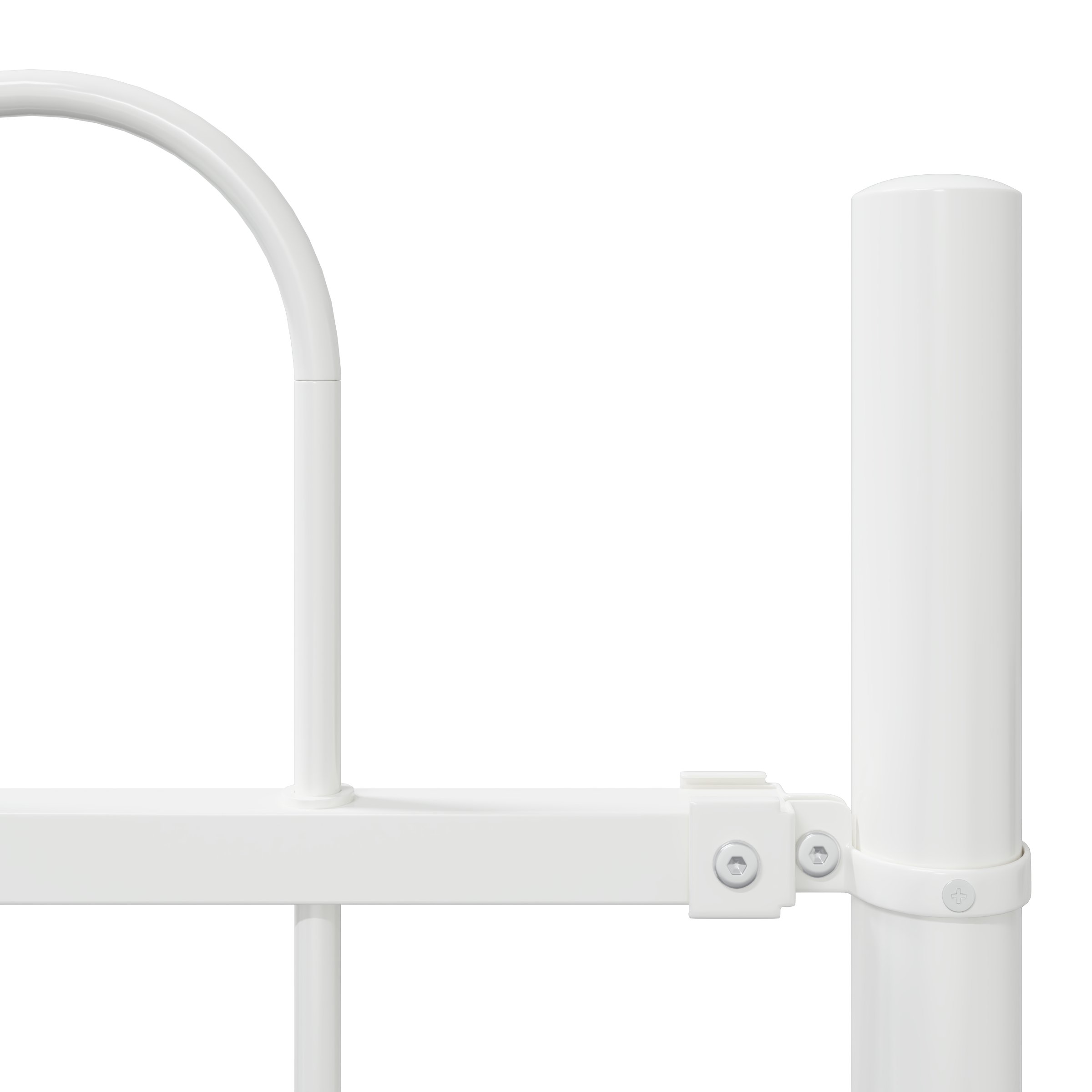 Recinzione da Giardino  con Fondo a Arco Bianca 11,9x0,6 m in Acciaio