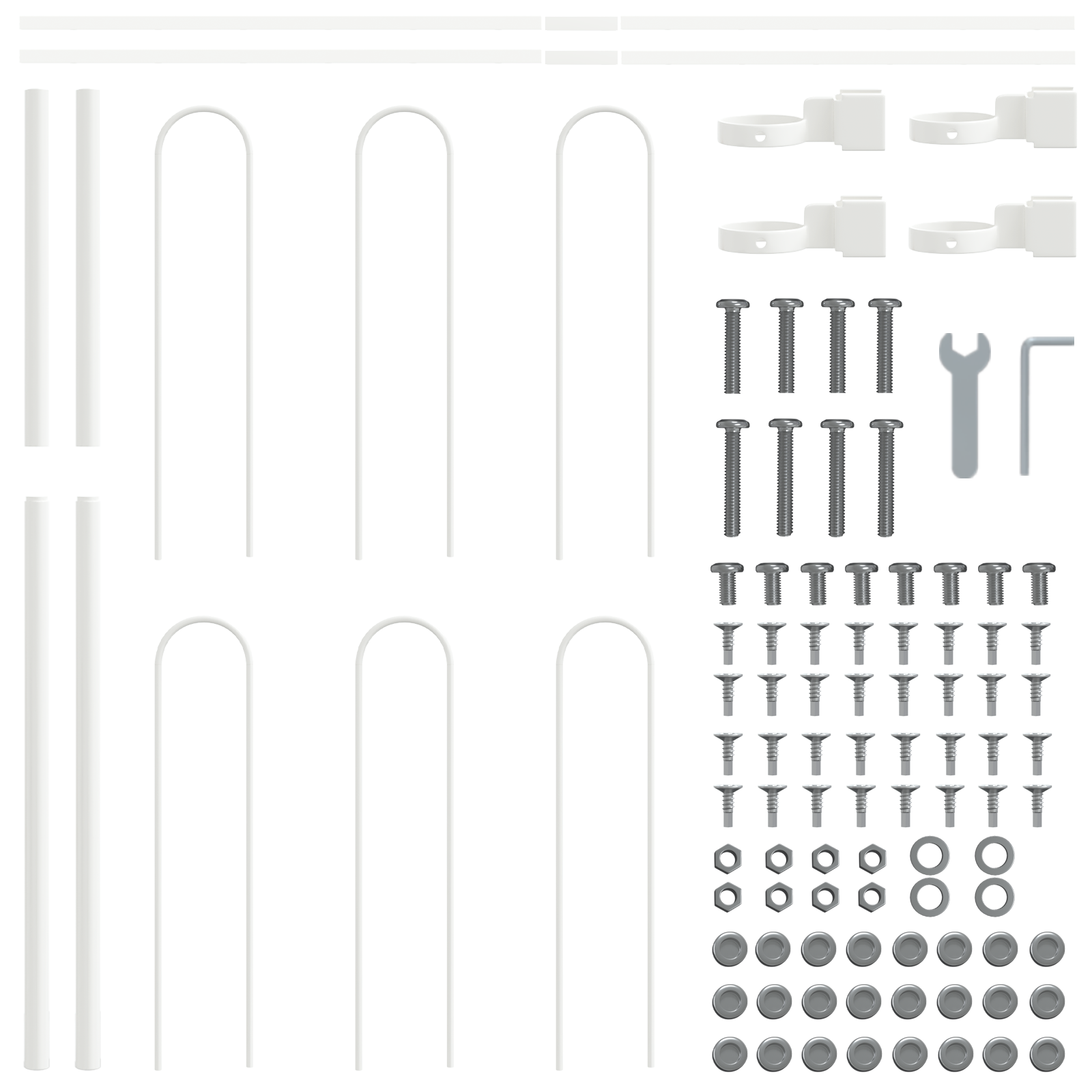 Recinto da Giardino  con Cima ad Arco Bianco 13,6x1 m in Acciaio