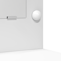 Set Toeletta a 2 Pezzi con LED in Legno Bianco Ingegnerizzato